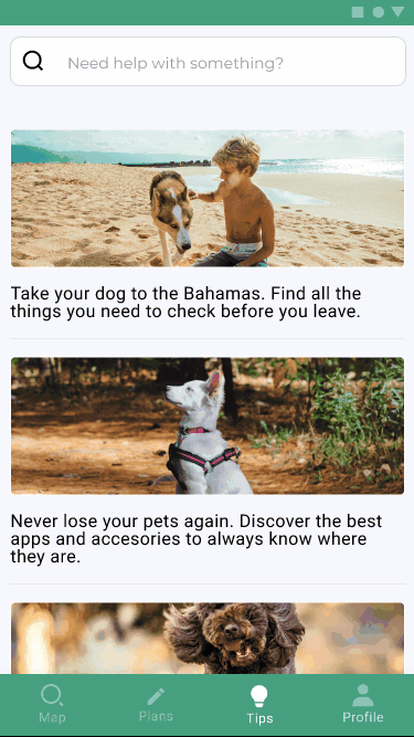 pravel profile app section gif