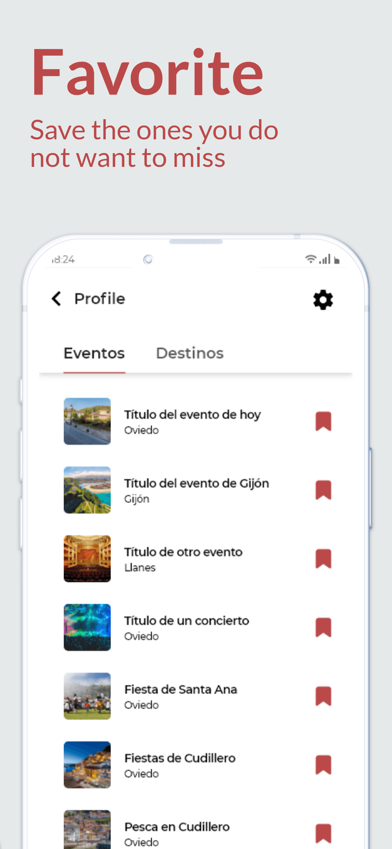 ven-t favorite events mobile screens
